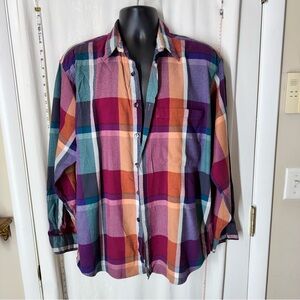 Vintage Henry Grethel Men's Color Block Plaid Shirt